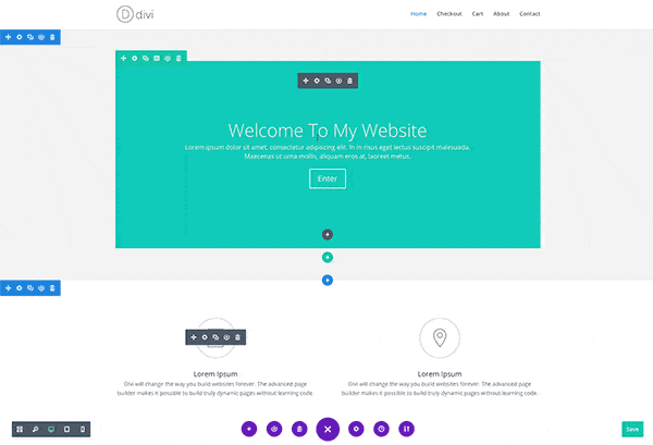 Divi Builder WireFrame View