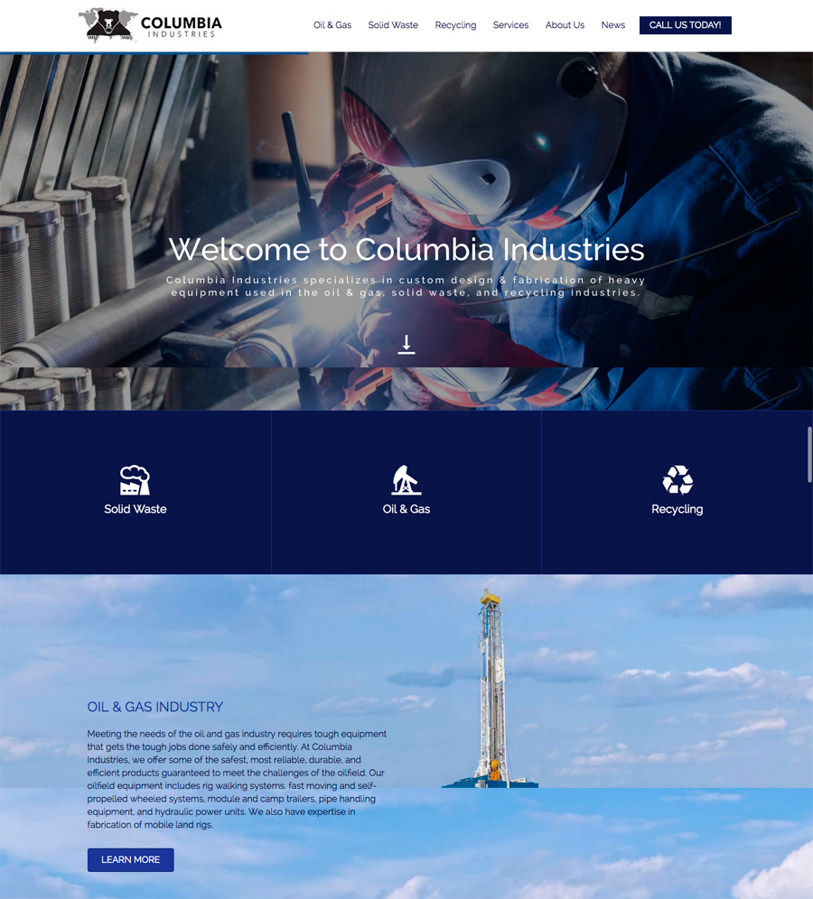 Columbia Industries website