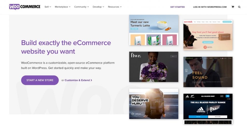 WooCommerce for WordPress to build eCommerce websites