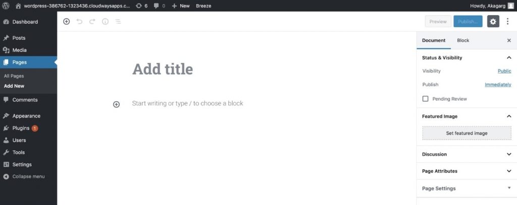 WordPress editor to Build a Website From Scratch