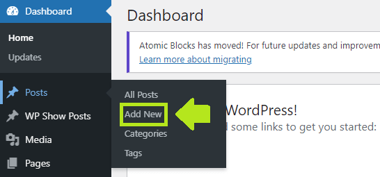 Adding new post on WordPress