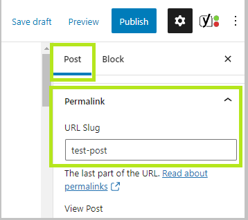 Editing URL Slug on WordPress