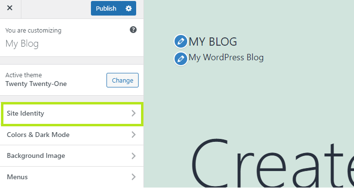 How to change your WordPress site title in Customizer