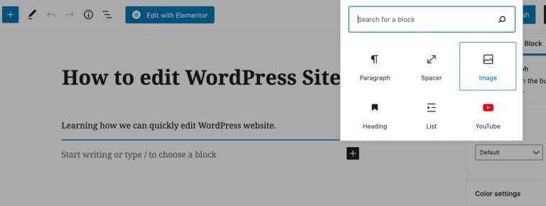 How to Edit a WordPress Site? (For Beginners) - Siteefy