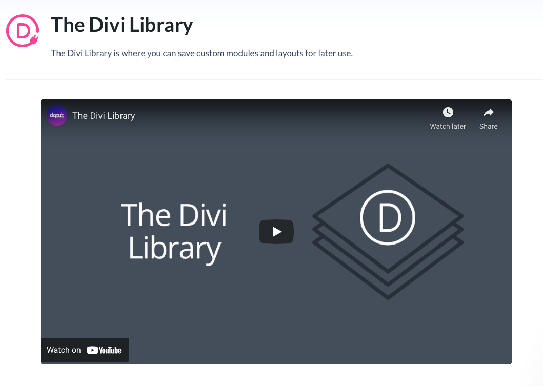 Divi Library