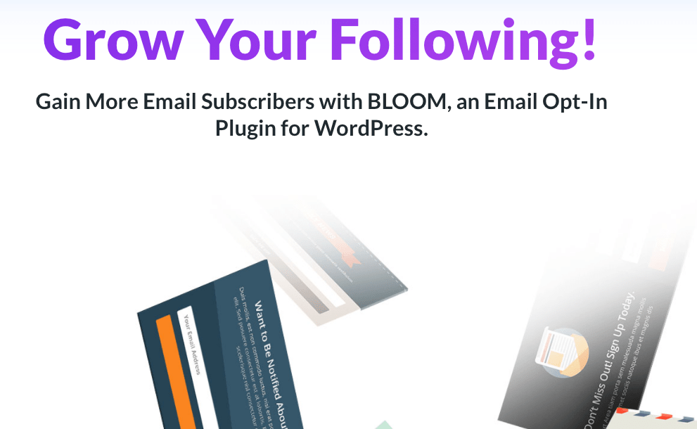 Bloom Email Opt-In Plugin for WordPress