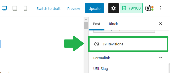 Revisions in WordPress