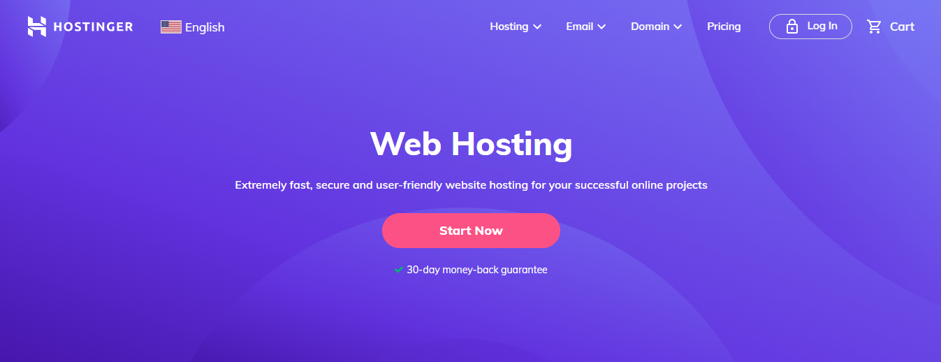 Hostinger shared web hosting page