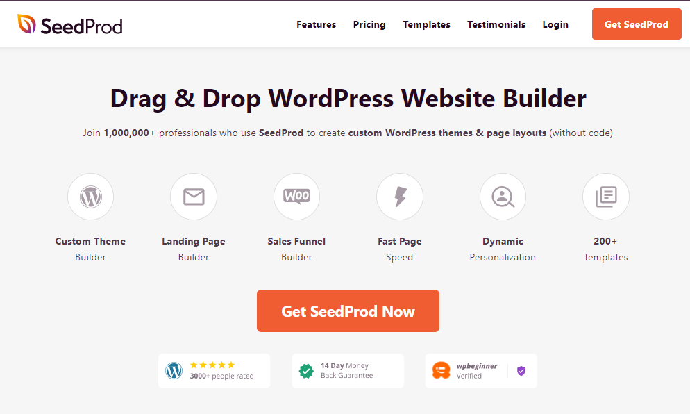 SeedProd WordPress Page Builder