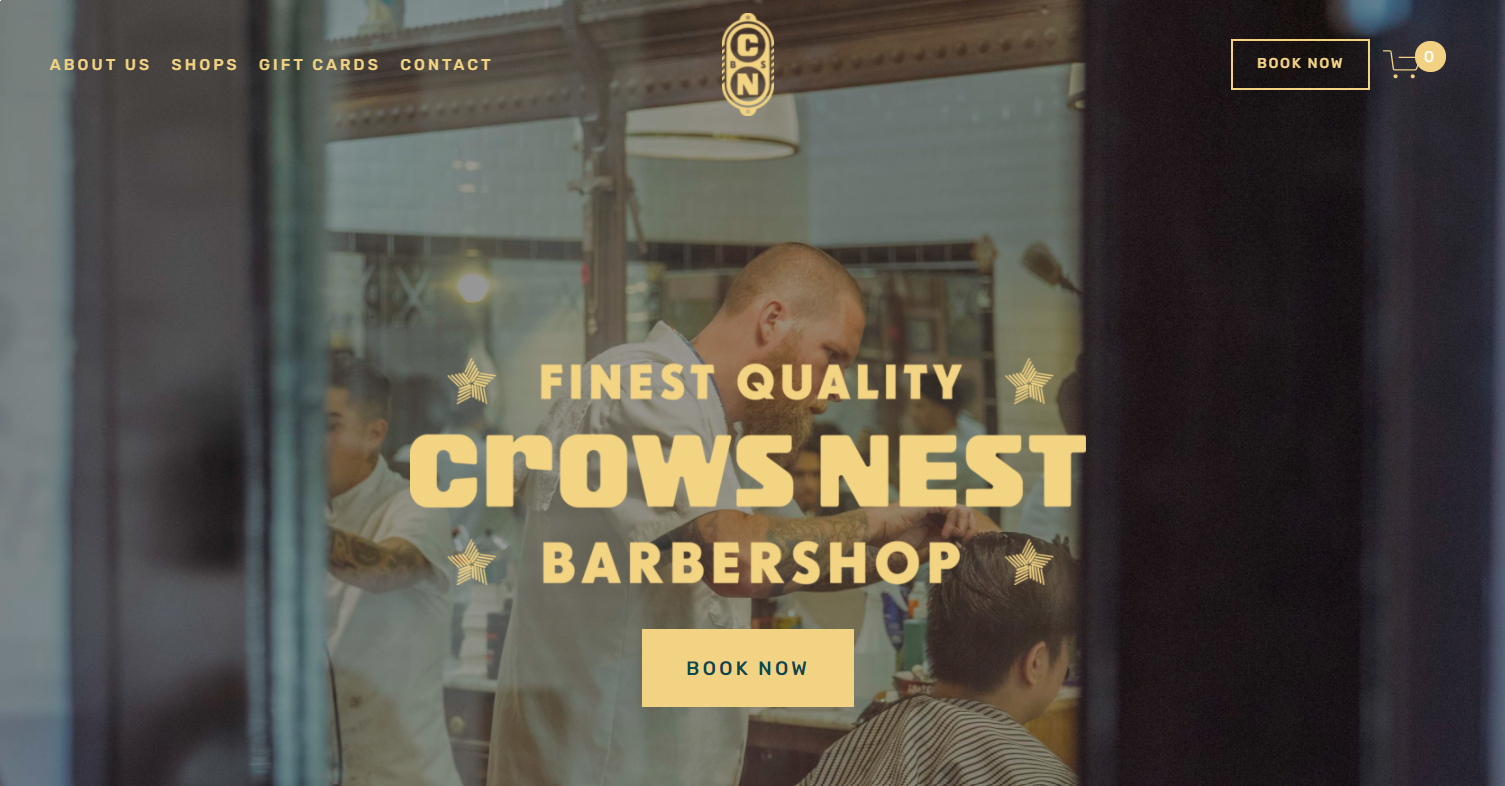 Crow’s Nest Barbershop website