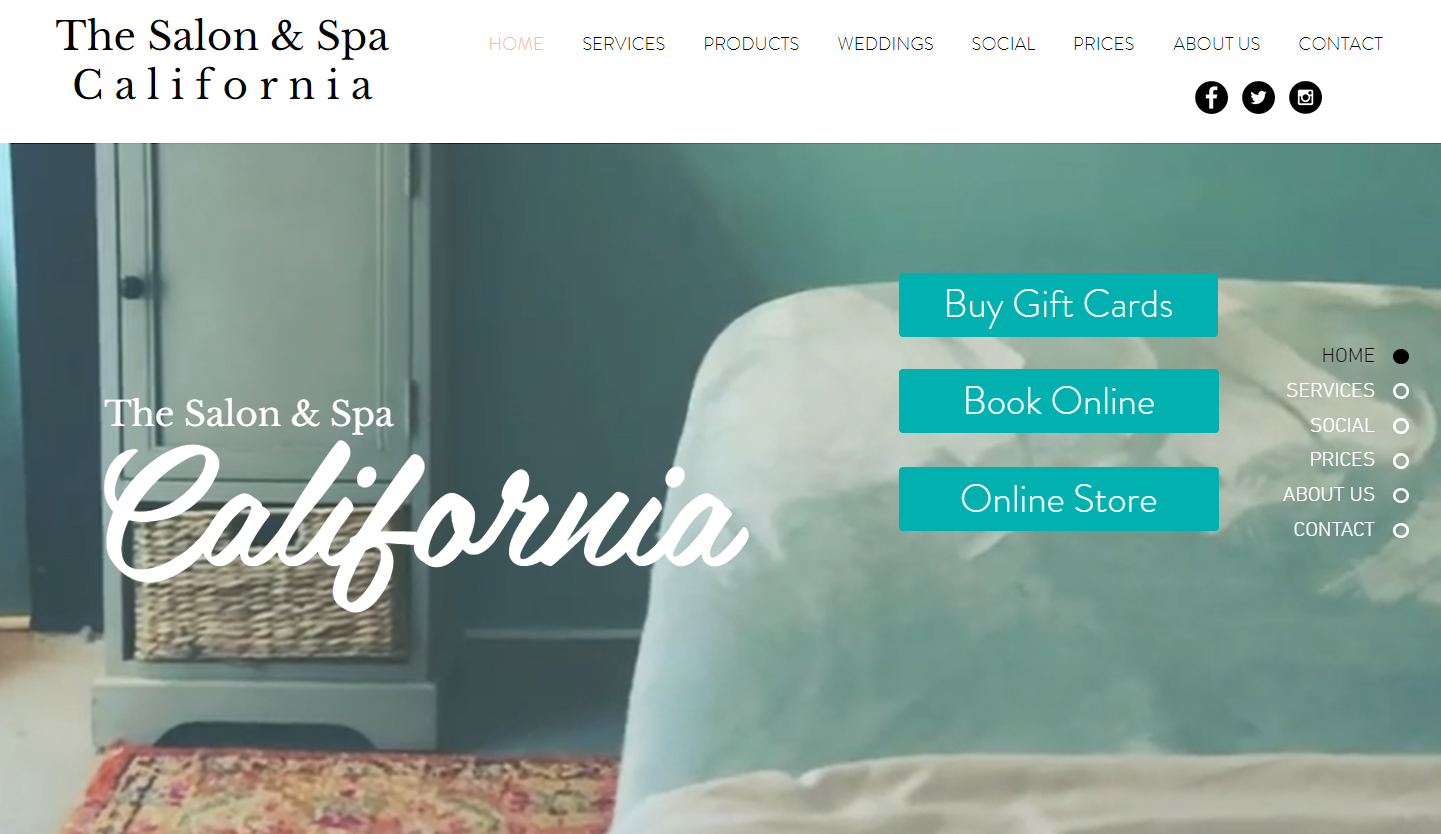 The Salon California Website