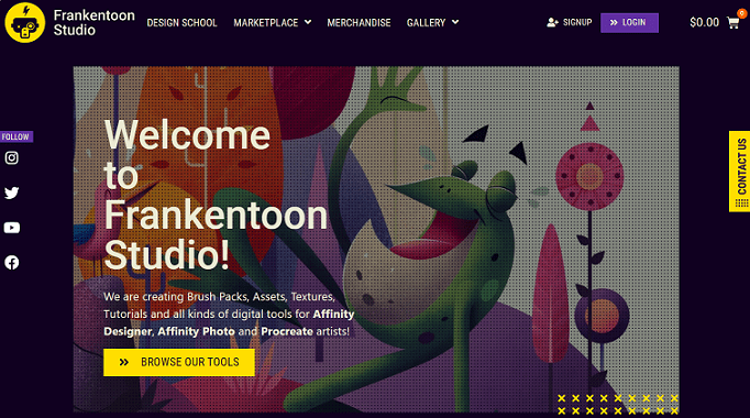 Frankentoon Studio homepage