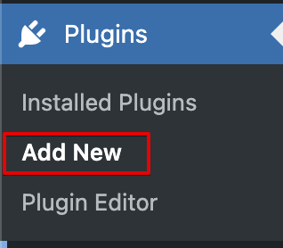 WordPress "Add New plugin" button