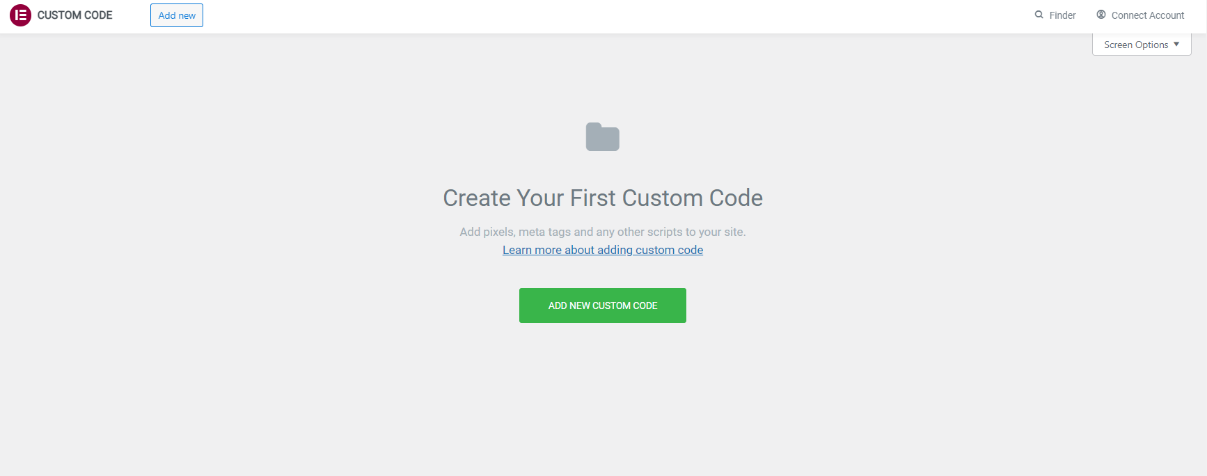 elementor custom code tool