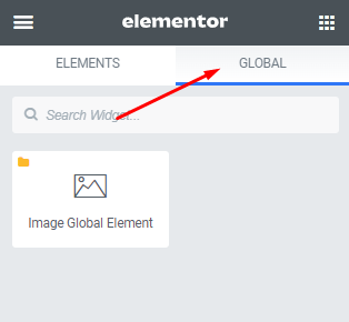 Elementor global elements