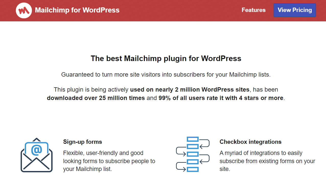 Mailchimp plugin homepage