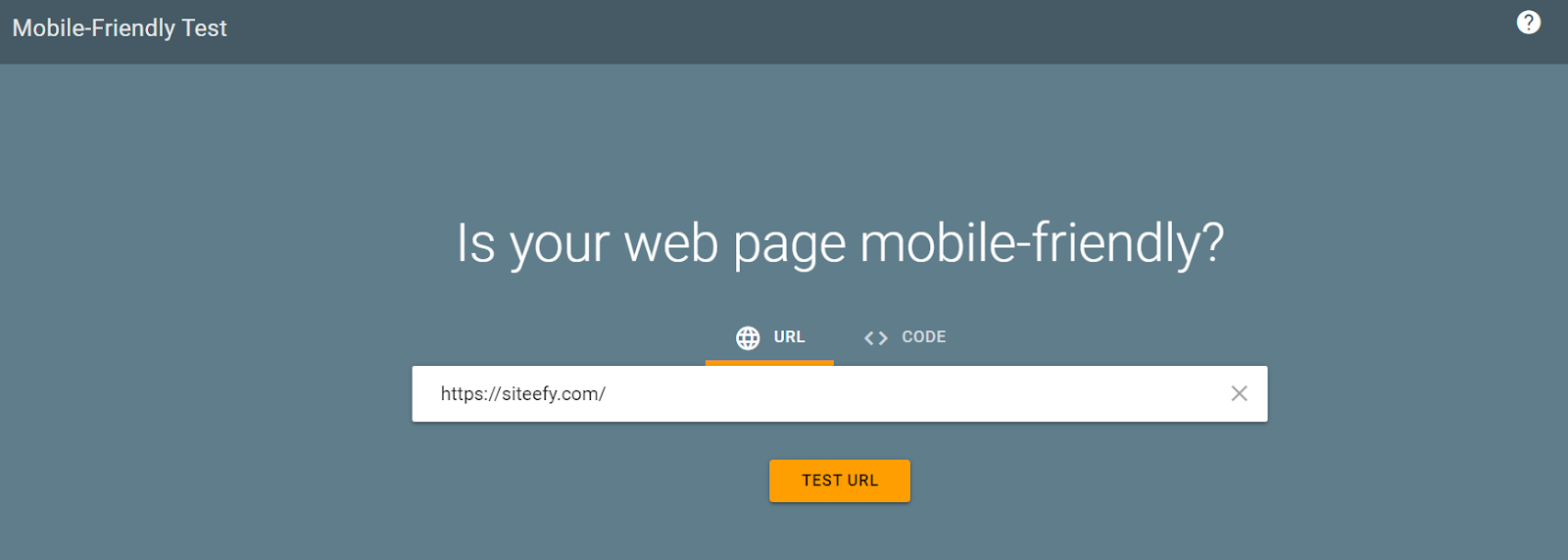 Testing Siteefy with Google Mobile-Friendly Test Tool