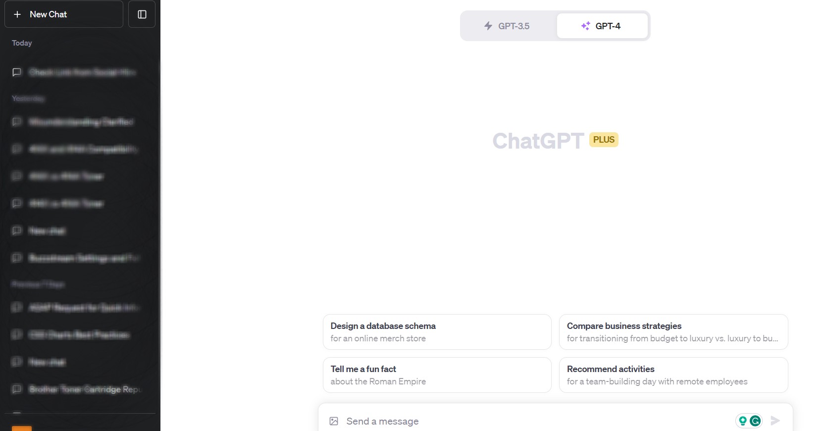 ChatGPT's User Interface