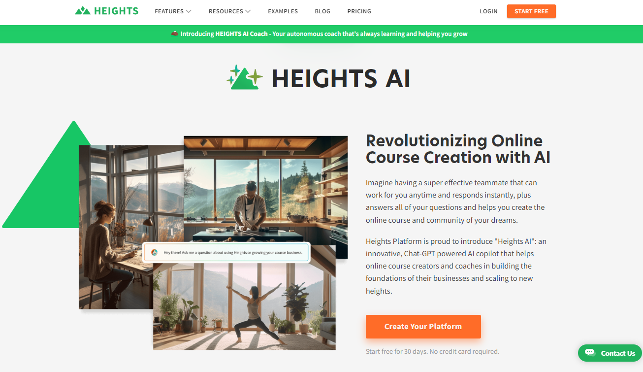Heights AI homepage